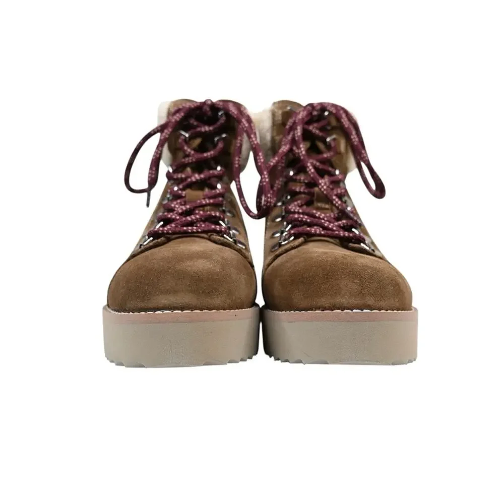 Sam Edelman Womens 8.5 Franc Suede Hiking Suede Boots in Toffee NEW